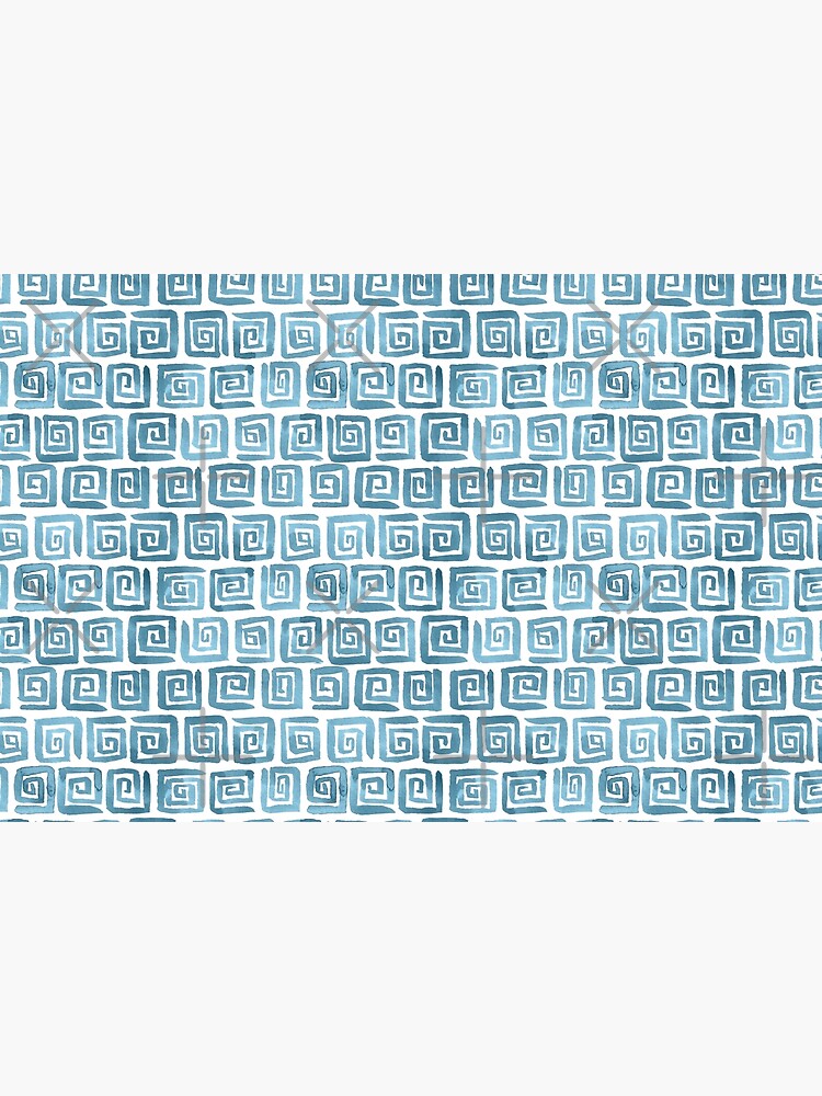 Greek Key Pattern - Blue grey by annieparsons