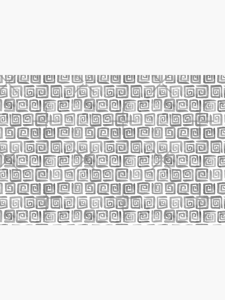 Greek Key Pattern - Greyscale by annieparsons
