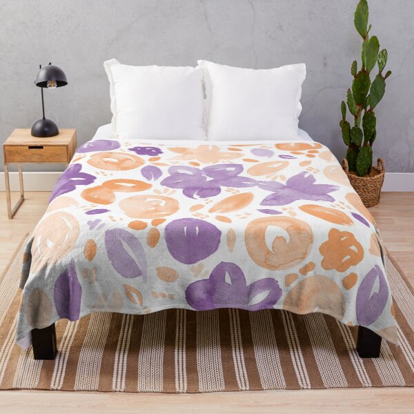 Item preview, Floral Pattern #5 | Orange and Purple designed and sold by RebeccaFlaherty.