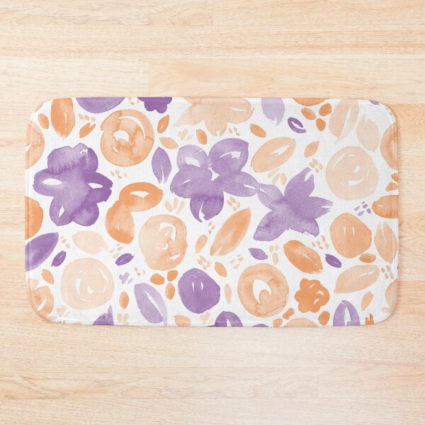 Item preview, Floral Pattern #5 | Orange and Purple designed and sold by RebeccaFlaherty.