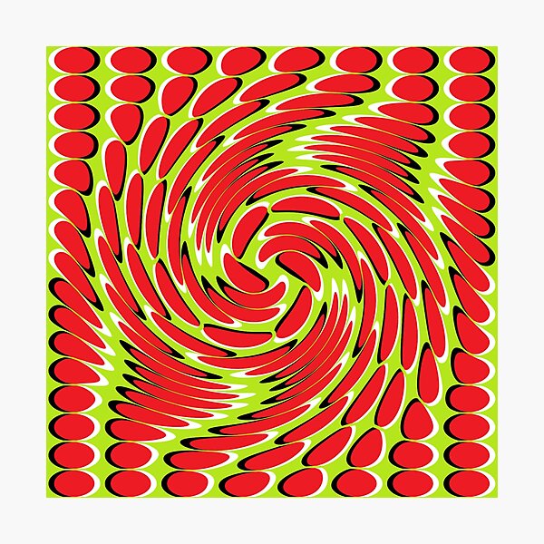 #Illusion, #pattern, #vortex, #hypnosis, abstract, design, twist, art, illustration, psychedelic Photographic Print