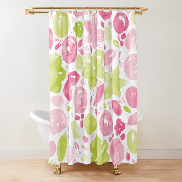 Aperçu de l'œuvre Motif floral # 5 | Rose et vert créée et vendue par Rebecca Flaherty.