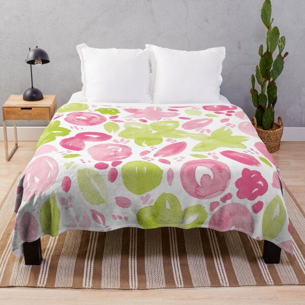 Item preview, Floral Pattern #5 | Pink and Green designed and sold by Rebecca Flaherty.