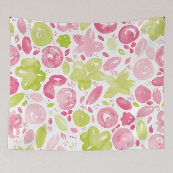 Item preview, Floral Pattern #5 | Pink and Green designed and sold by RebeccaFlaherty.