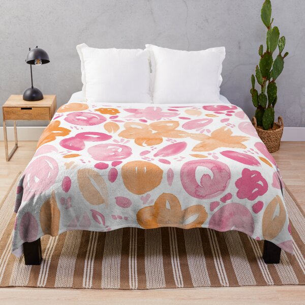 Item preview, Floral Pattern #5 | Pink and Orange designed and sold by RebeccaFlaherty.
