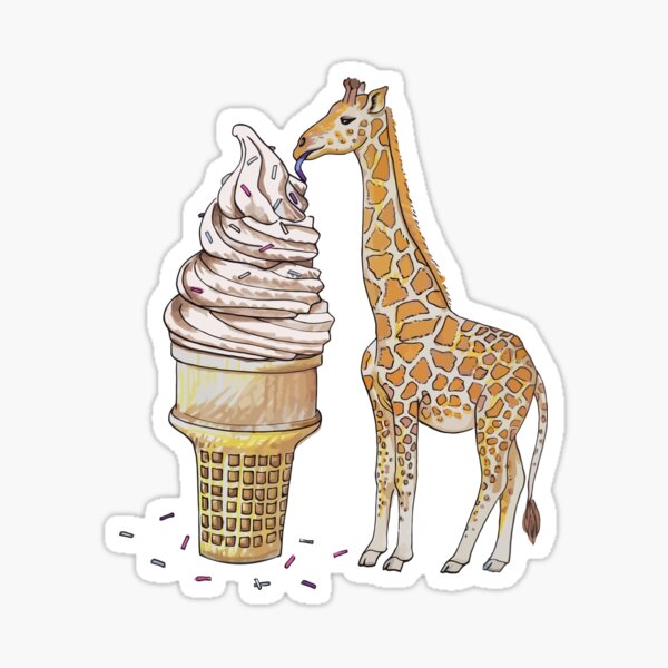 Ice Cream for the Giraffe Sticker