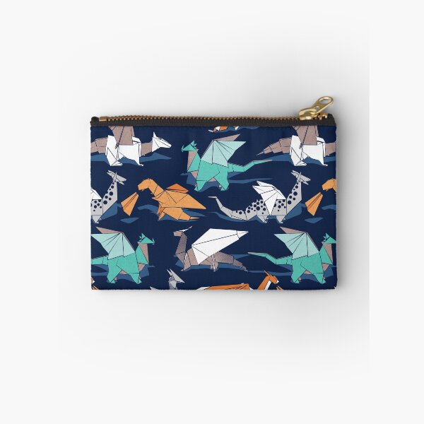 Item preview, Origami dragon friends // oxford navy blue background designed and sold by SelmaCardoso.