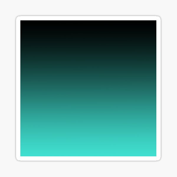 Modern Black and Turquoise Ombre Sticker