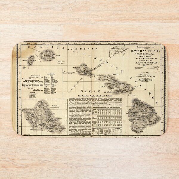 Item preview, Topographical map of the Hawaiian Islands (1893) designed and sold by allhistory.