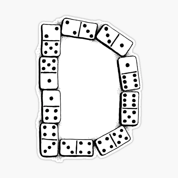Domino Doodle domino-doodle-sticker-for-sale-by-artbysylph-redbubble