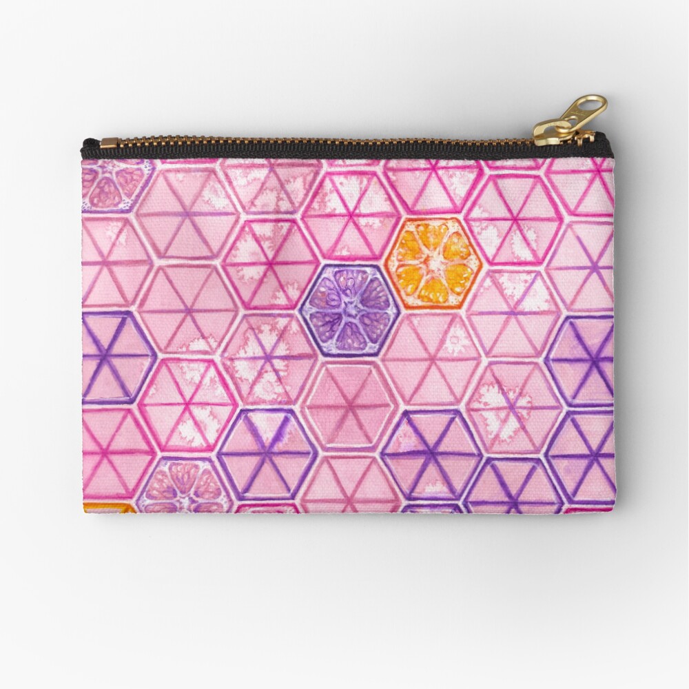 "Citrus" Pattern Zipper Pouch