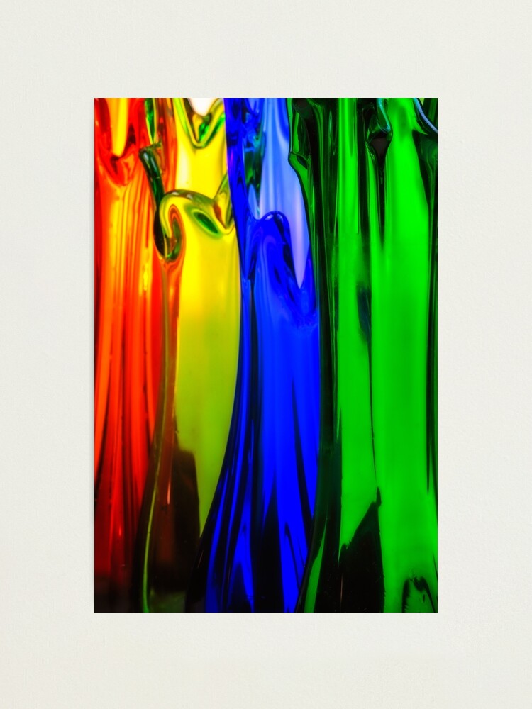 Alternate view of colorfull Art Glass vases Photographic Print