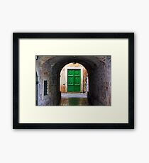 Green Door Framed Print