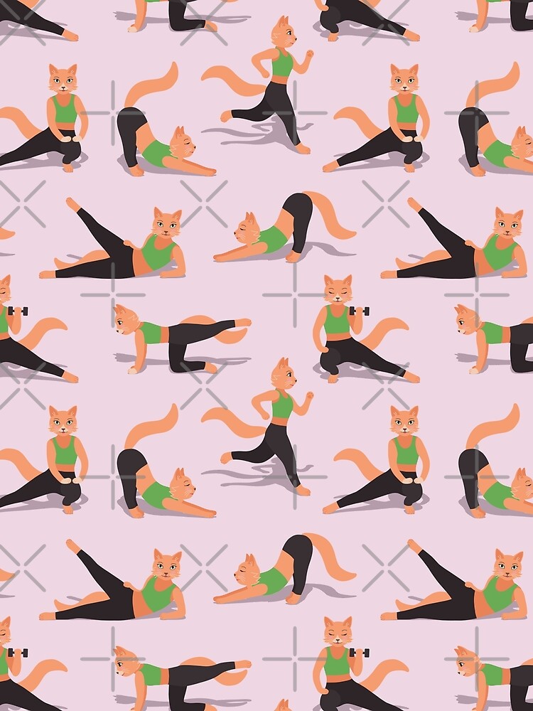 Ginger Fitness Cats (with stickers) by nadyanadya