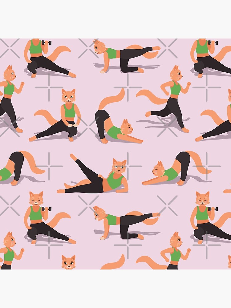 Ginger Fitness Cats (with stickers) by nadyanadya