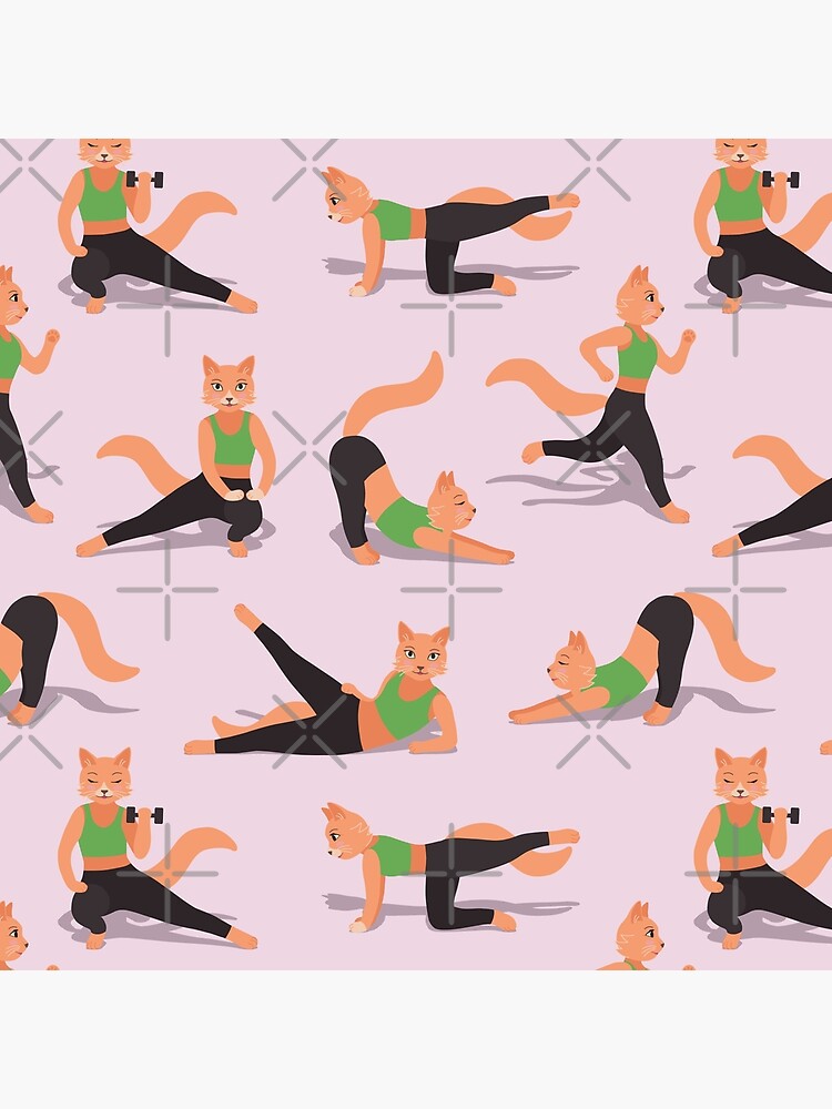 Ginger Fitness Cats (with stickers) by nadyanadya