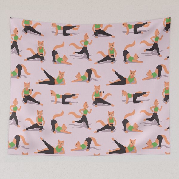 Item preview, Ginger Fitness Cats designed and sold by nadyanadya.
