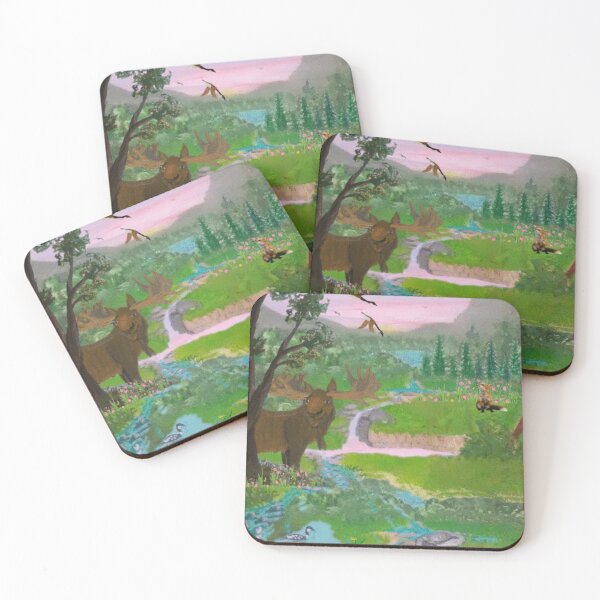 Item preview, animals at the river designed and sold by BellsPainting.