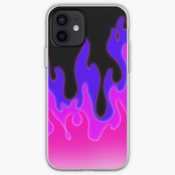 Flames in Pink and Purple! iPhone Soft Case