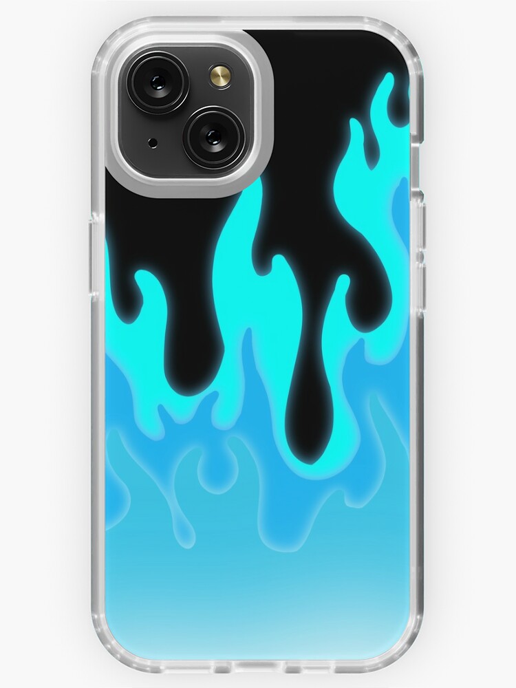 Flames in Teal and Cyan