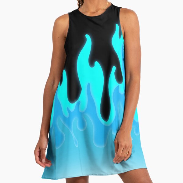 blue fire dress Floral Printed Mini Dress - White