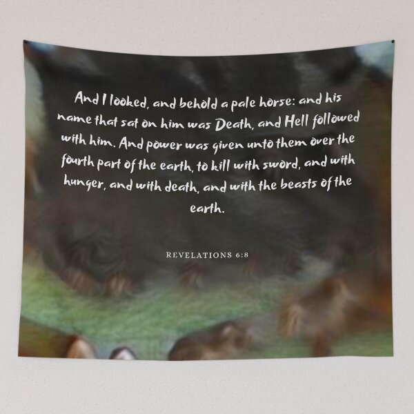 Item preview, the apocalypse comes with cats - revelations quote on art designed and sold by Bug & Brush.
