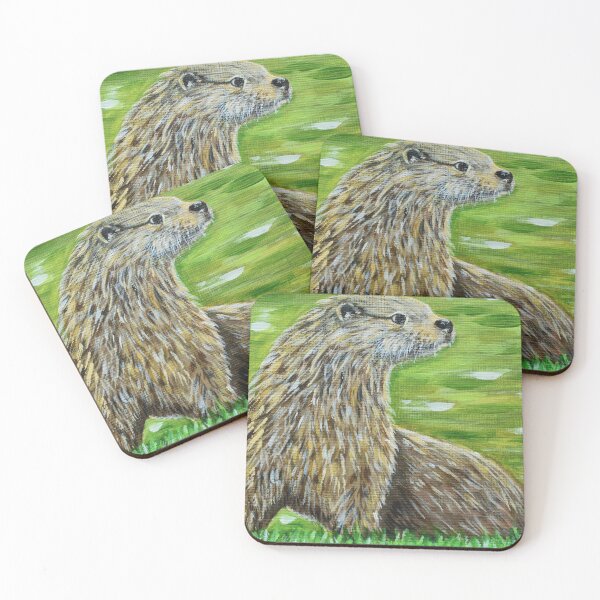 Item preview, Otter on a River Bank Painting designed and sold by Art by Kirsten Sneath.