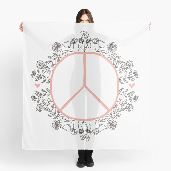Peace and Love in Bloom Scarf