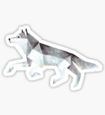 Low Poly Watercolor - Wolf Sticker