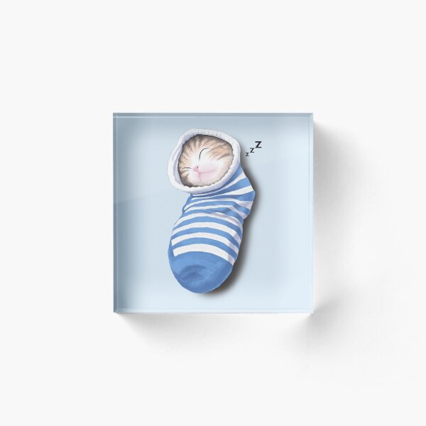 Cat in the sock Acrylic Block