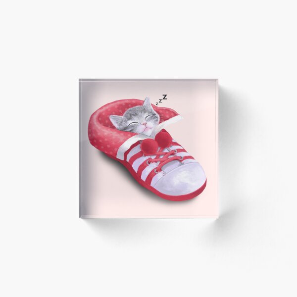 Cat in the shoe Acrylic Block