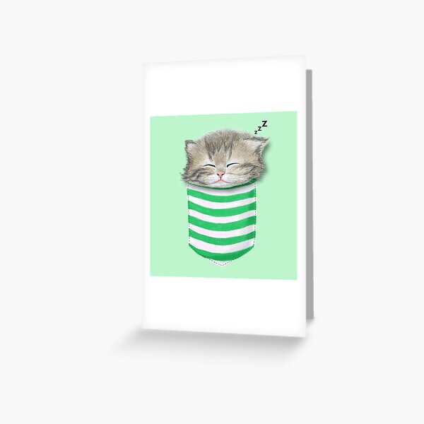 Cat in the pocket Greeting Card