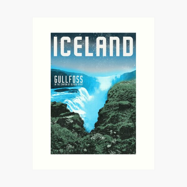Iceland's Gullfoss waterfall Art Print
