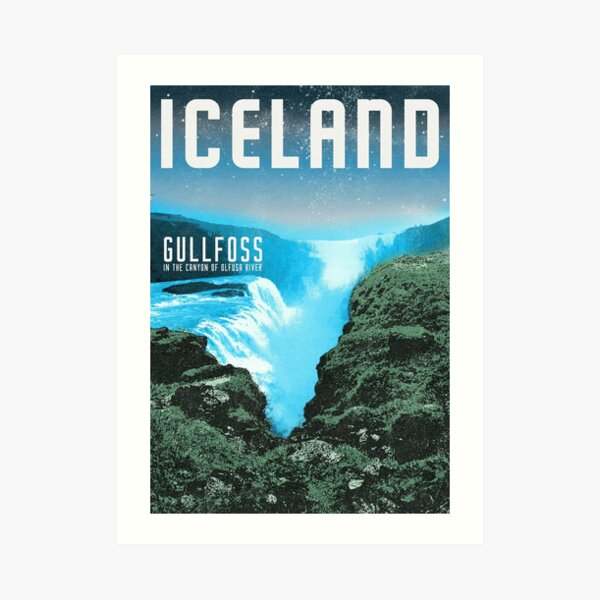 Iceland's Gullfoss waterfall Art Print