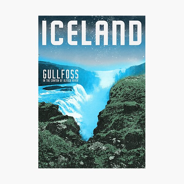 Item preview, Iceland's Gullfoss waterfall designed and sold by WiseLikeStudios.