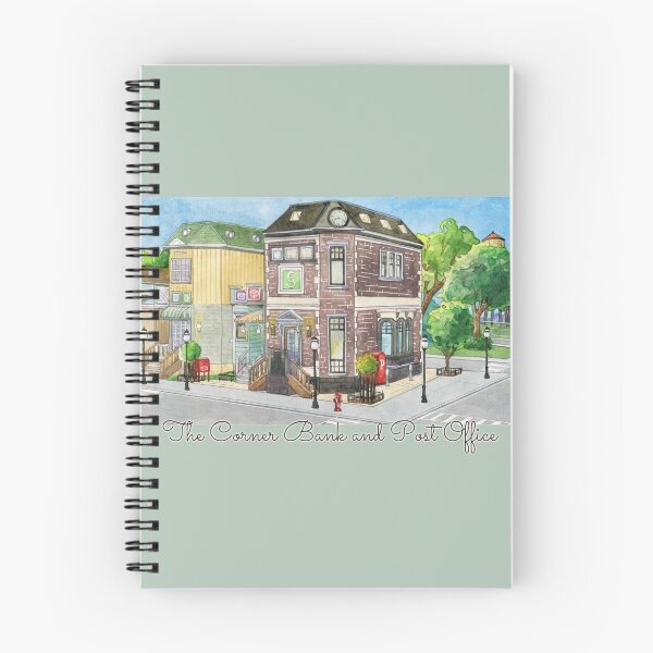 Item preview, Corner Bank and Post Office - Watercolor designed and sold by TheJessaChannel.