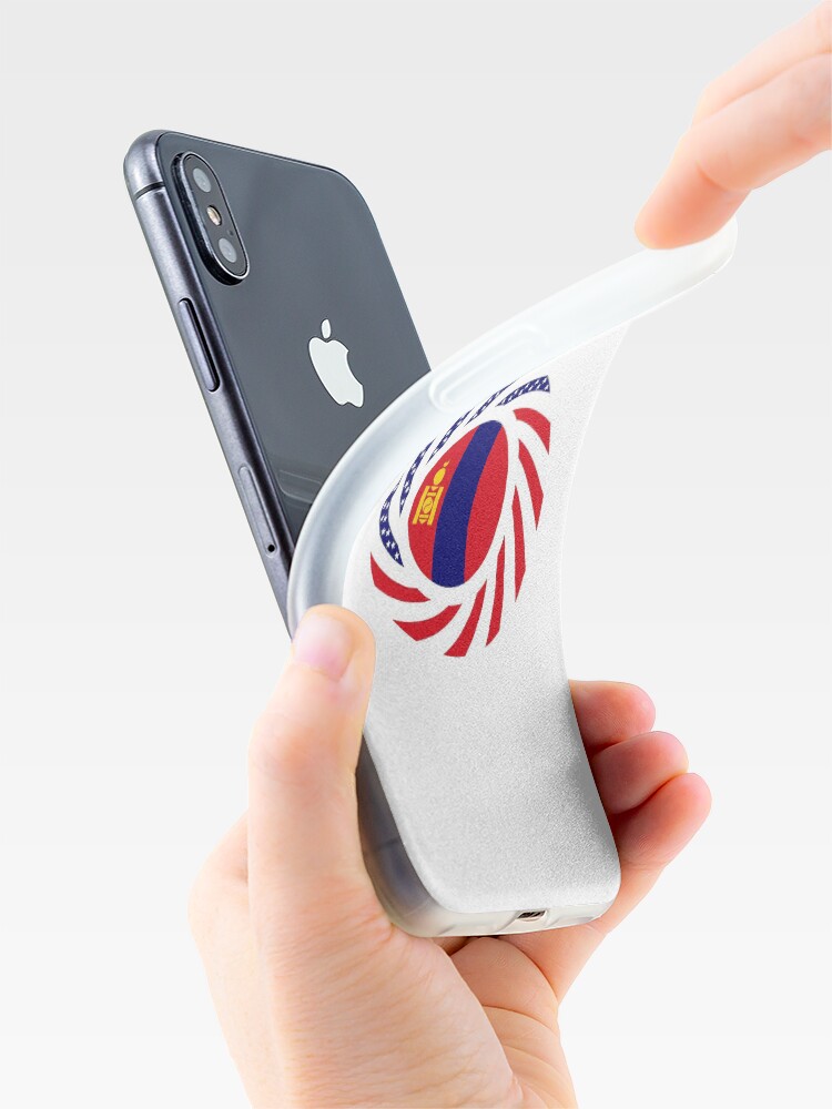 Alternate view of Mongolian American Multinational Patriot Flag Series iPhone Case & Cover