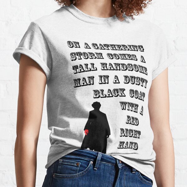 Main droite rouge T-shirt classique