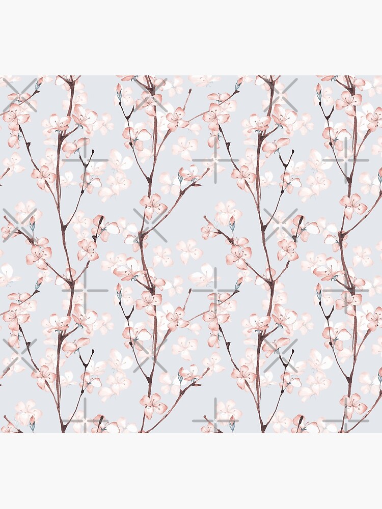 Blossom. Watercolor seamless floral pattern by Gribanessa