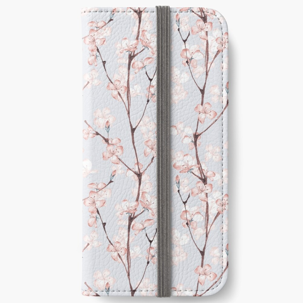 Blossom. Watercolor seamless floral pattern iPhone Wallet