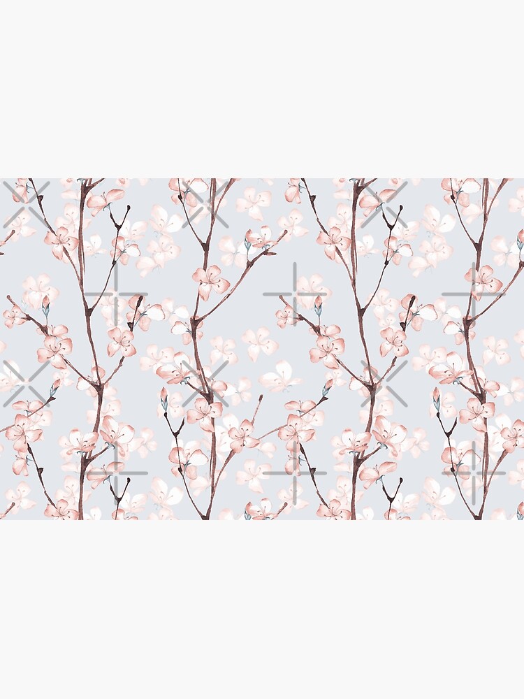 Aperçu 2 sur 2. Skin adhésive d'ordinateur avec l'œuvre Fleurir. Motif floral sans couture aquarelle créée et vendue par Gribanessa.