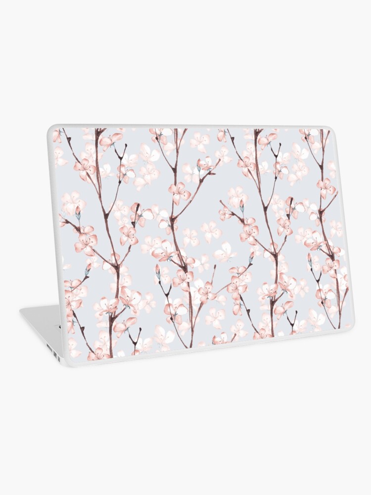 Aperçu 1 sur 2. Skin adhésive d'ordinateur avec l'œuvre Fleurir. Motif floral sans couture aquarelle créée et vendue par Gribanessa.