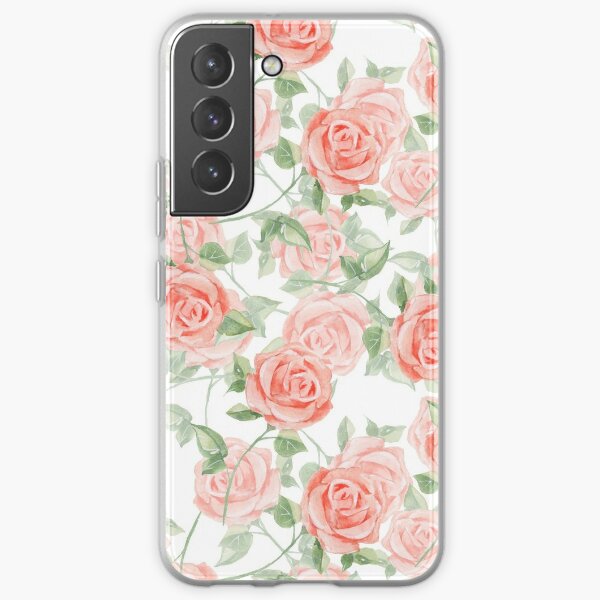 Romantic roses. Watercolor pattern Samsung Galaxy Soft Case