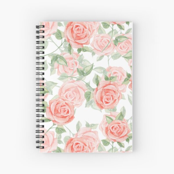 Romantic roses. Watercolor pattern Spiral Notebook