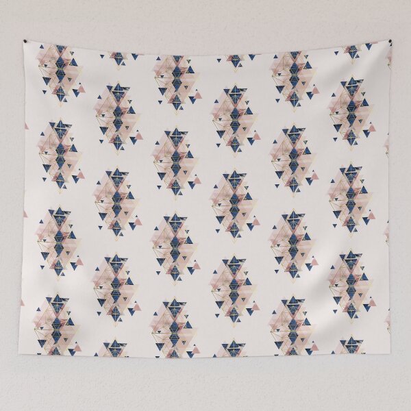Item preview, Blush Pink and Navy Geometric  designed and sold by UrbanEpiphany.