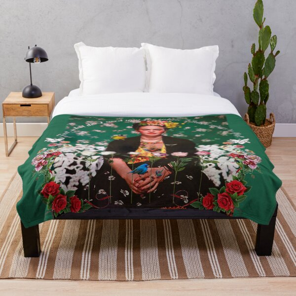 Wings to Fly Frida Kahlo Throw Blanket