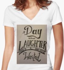 Laughter Women's Fitted V-Neck T-Shirt