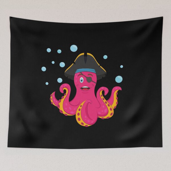Item preview, Pirate Octopus - Cute Sailor Kraken Captain designed and sold by PrintPress.