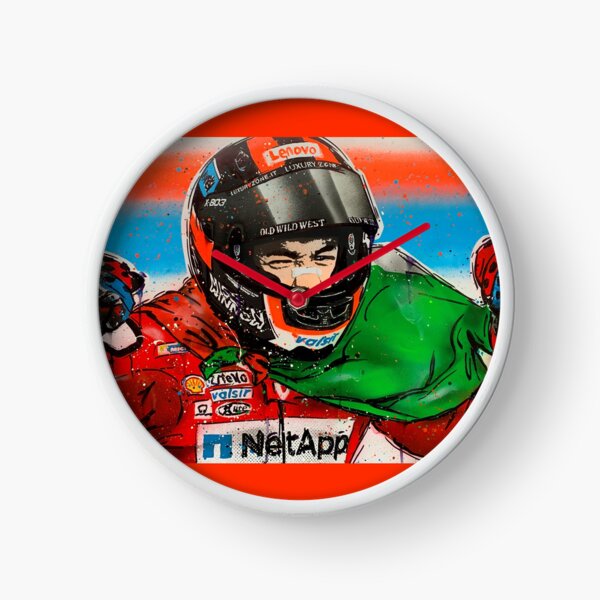 Danilo Petrucci MotoGP graffiti painting by DRAutoArt Clock