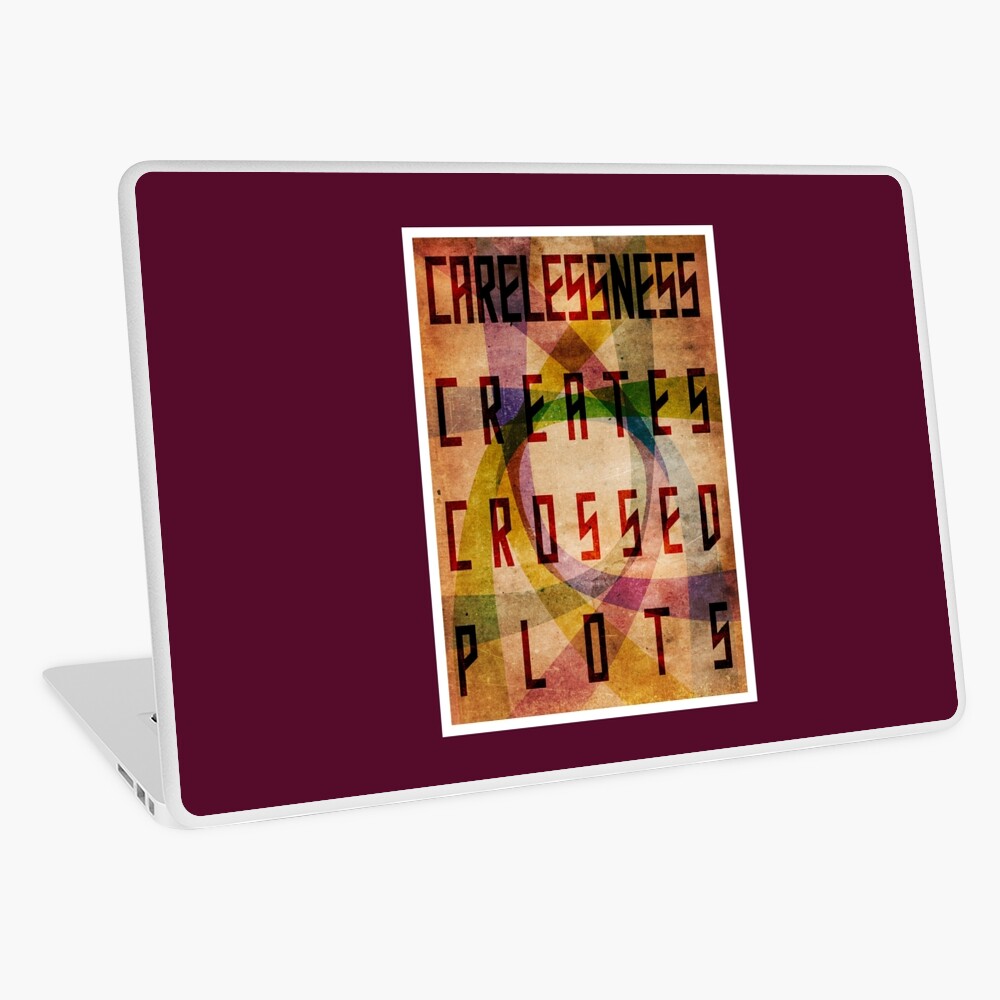 Careless Creates Crossed Plots Laptop Skin